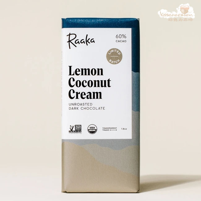 Raaka 拉卡
60%可可含量 柠檬椰子奶油黑巧克力 Raaka 拉卡
60%可可含量 柠檬椰子奶油黑巧克力
