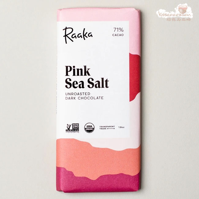 Raaka 拉卡
71%可可含量 粉红色的海盐 单源黑巧克力 Raaka 拉卡
71%可可含量 粉红色的海盐 单源黑巧克力