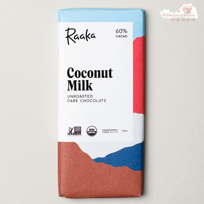 Raaka 拉卡
60%可可含量 椰奶 黑牛奶巧克力 Raaka 拉卡
60%可可含量 椰奶 黑牛奶巧克力