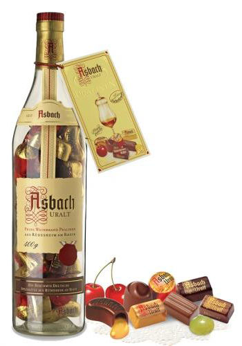 Asbach 阿沙巴赫杂锦酒心巧克力玻璃酒瓶装礼盒