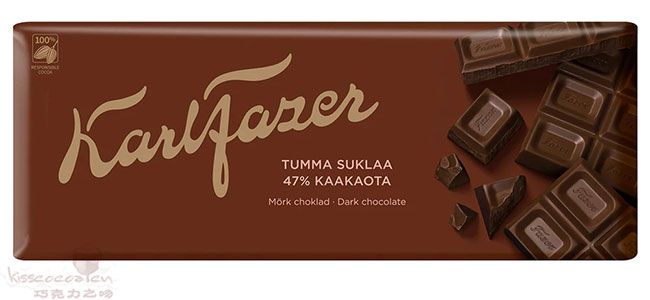 Fazer 芬瑟
Karl Fazer 47%可可含量黑巧克力 200克 Fazer 芬瑟
Karl Fazer 47%可可含量黑巧克力 200克