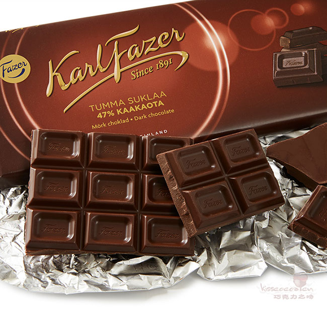 Fazer 芬瑟
Karl Fazer 47%可可含量黑巧克力 200克 Fazer 芬瑟
Karl Fazer 47%可可含量黑巧克力 200克