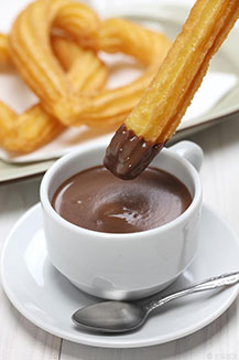 西班牙特色巧克力美食 Churros Con Chocolate 油条热巧克力