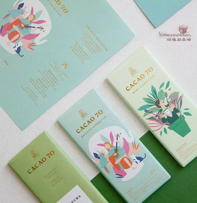 CACAO 70巧克力包装插图 CACAO 70巧克力包装插图