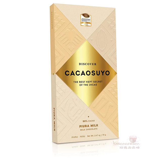 CACAOSUYO 可可苏尤 PIURA MILK 50%
皮乌拉可可 50%可可含量 牛奶巧克力 70 克 CACAOSUYO 可可苏尤 PIURA MILK 50%
皮乌拉可可 50%可可含量 牛奶巧克力 70 克