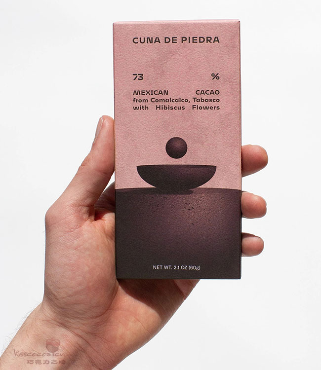 CUNA DE PIEDRA 石摇篮
73%可可含量 墨西哥可可 单源巧克力
可可来自塔巴斯科州科马卡科，含芙蓉花