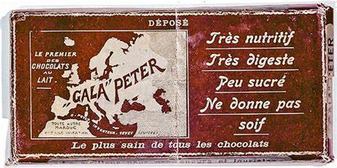 CHOCOLATS AU LAIT GALA PETER 世界上第一个成功的商业销售的牛奶巧克力