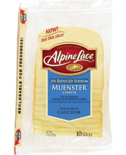 AlpineLace Muenster 预切奶酪片 AlpineLace Muenster 预切奶酪片
